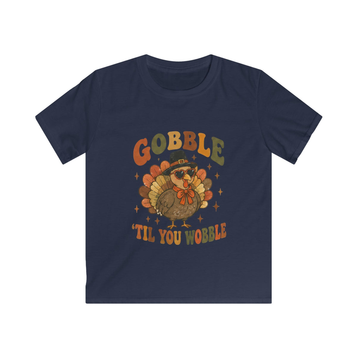 KIDS Gobble ’Til You Wobble Thanksgiving Turkey Tee