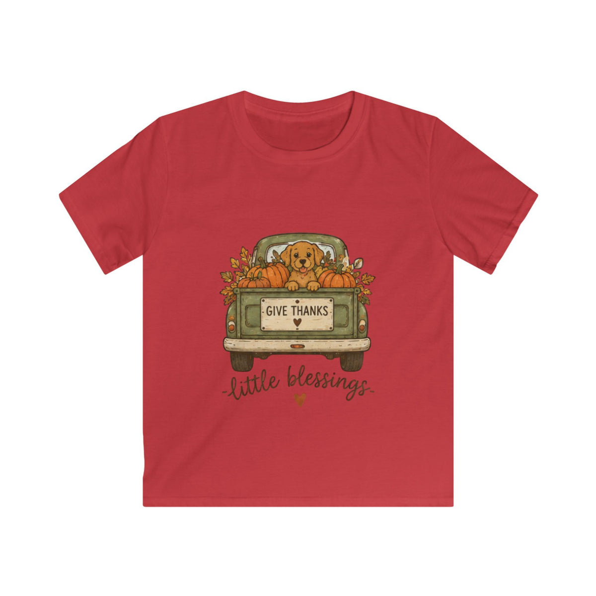 KIDS Give Thanks Little Blessings Thanksgiving T-Shirt