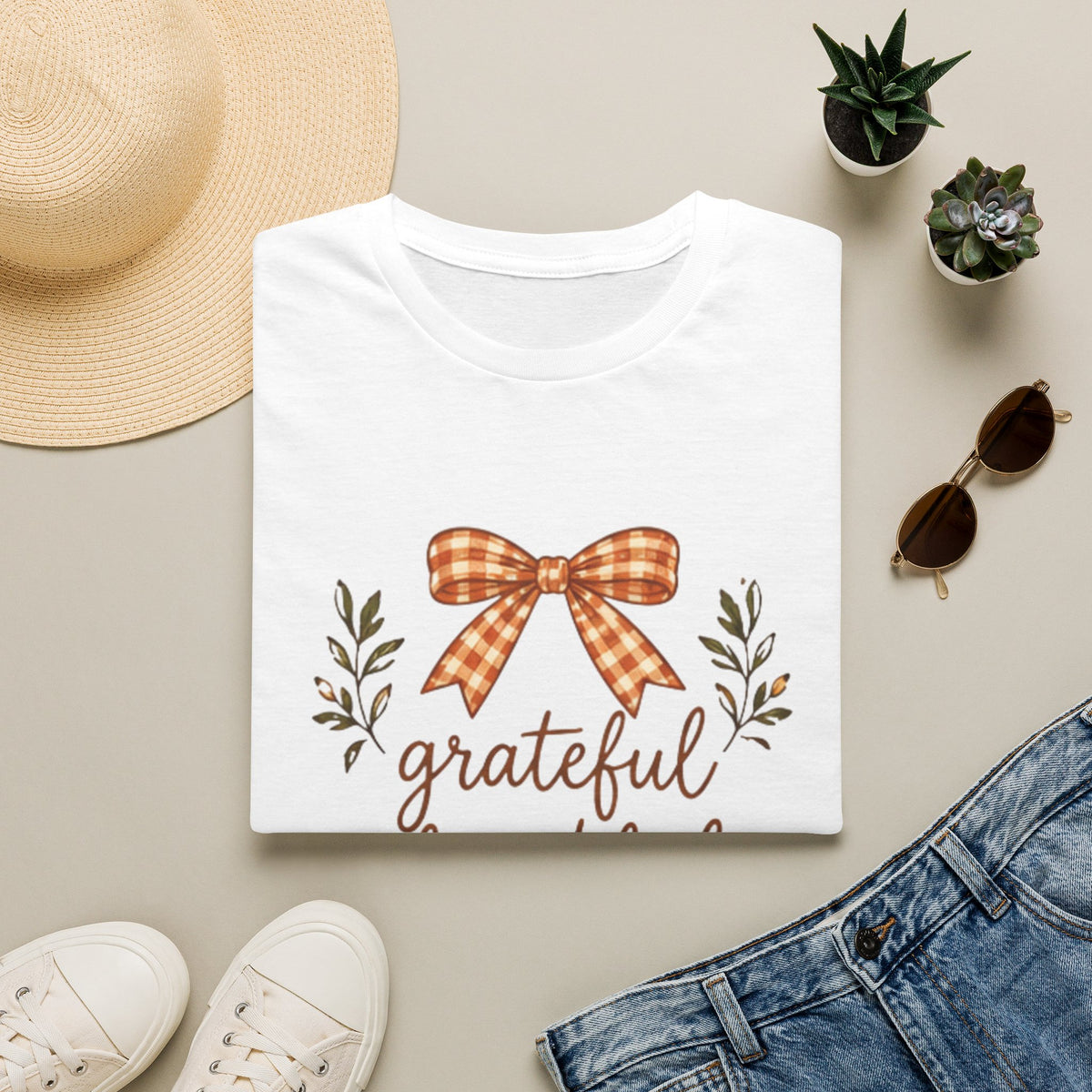 Grateful Thankful Blessed Thanksgiving T-Shirt