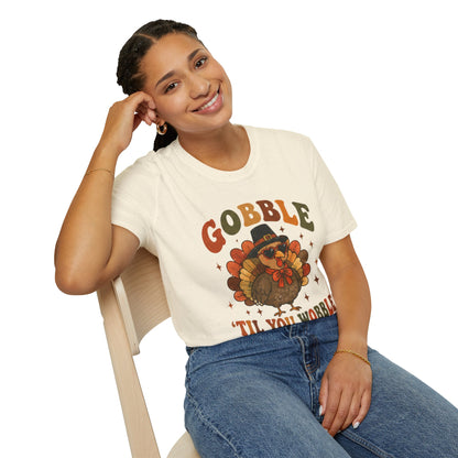 Gobble ’Til You Wobble Turkey Thanksgiving T-Shirt