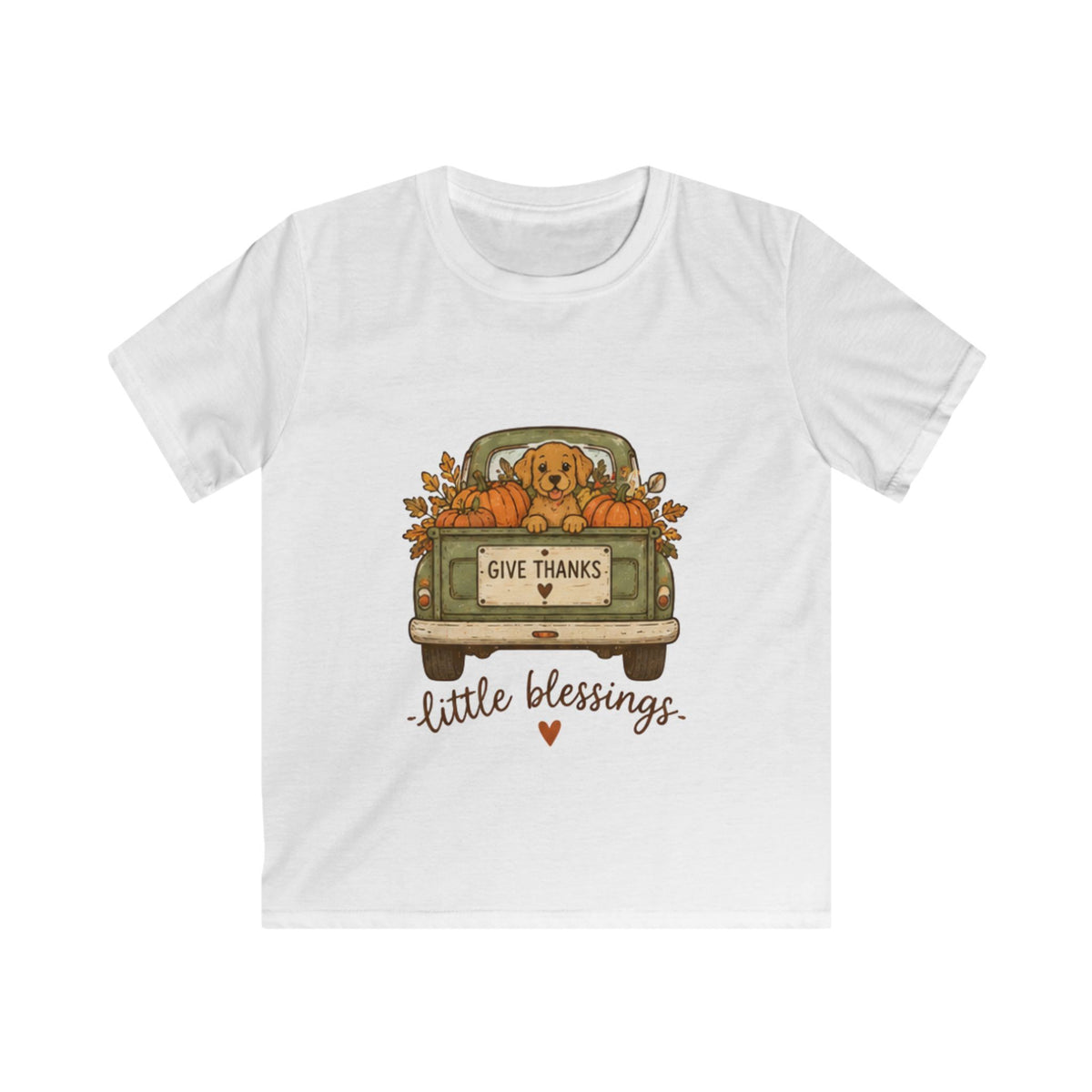KIDS Give Thanks Little Blessings Thanksgiving T-Shirt