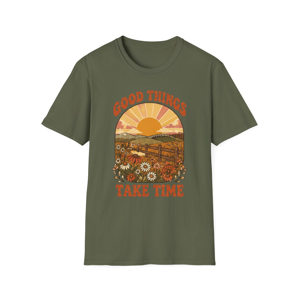 Retro Good Things Take Time T-Shirt