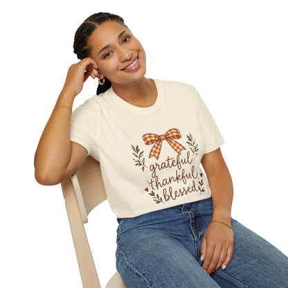 Grateful Thankful Blessed Thanksgiving T-Shirt