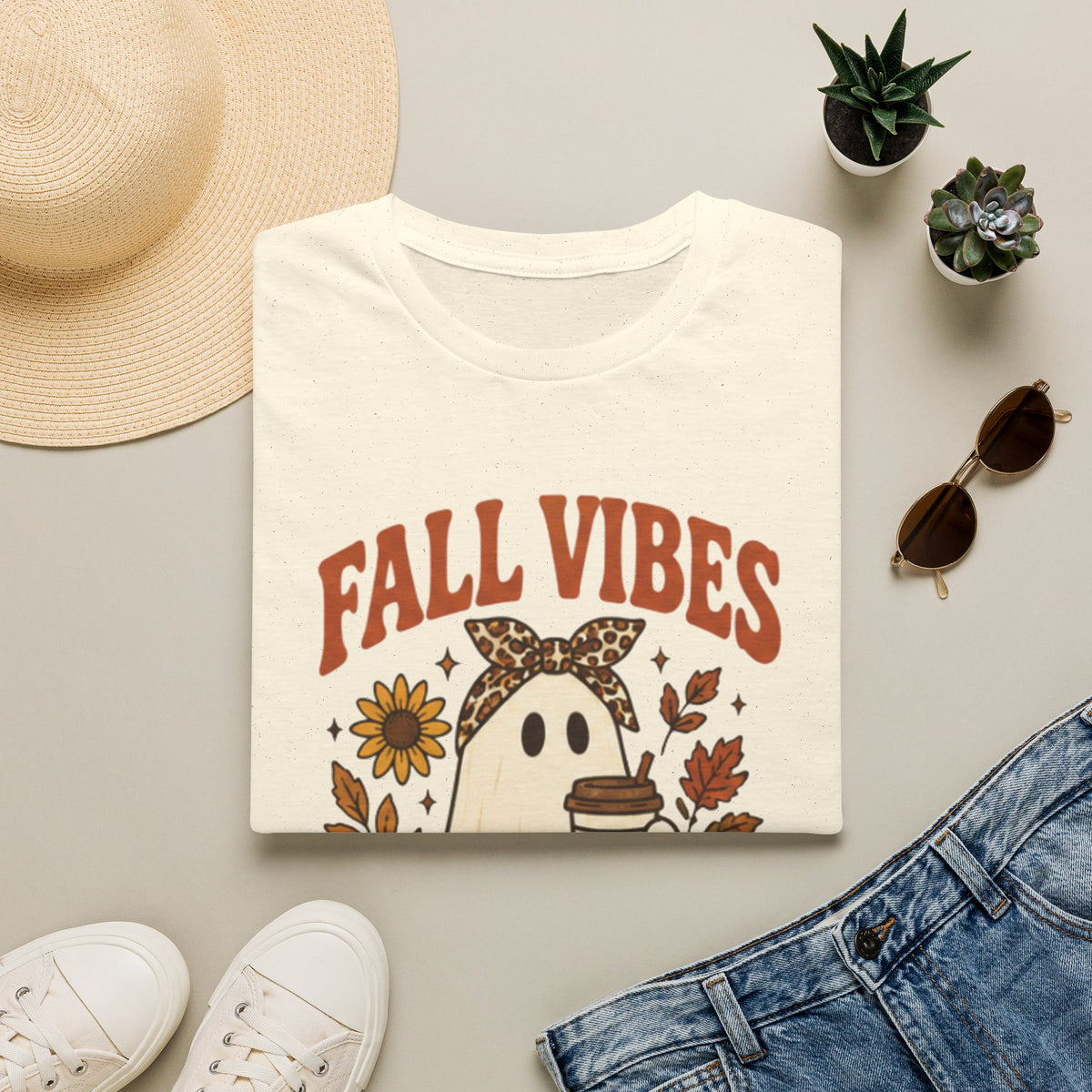 Fall Vibes Ghost T-Shirt