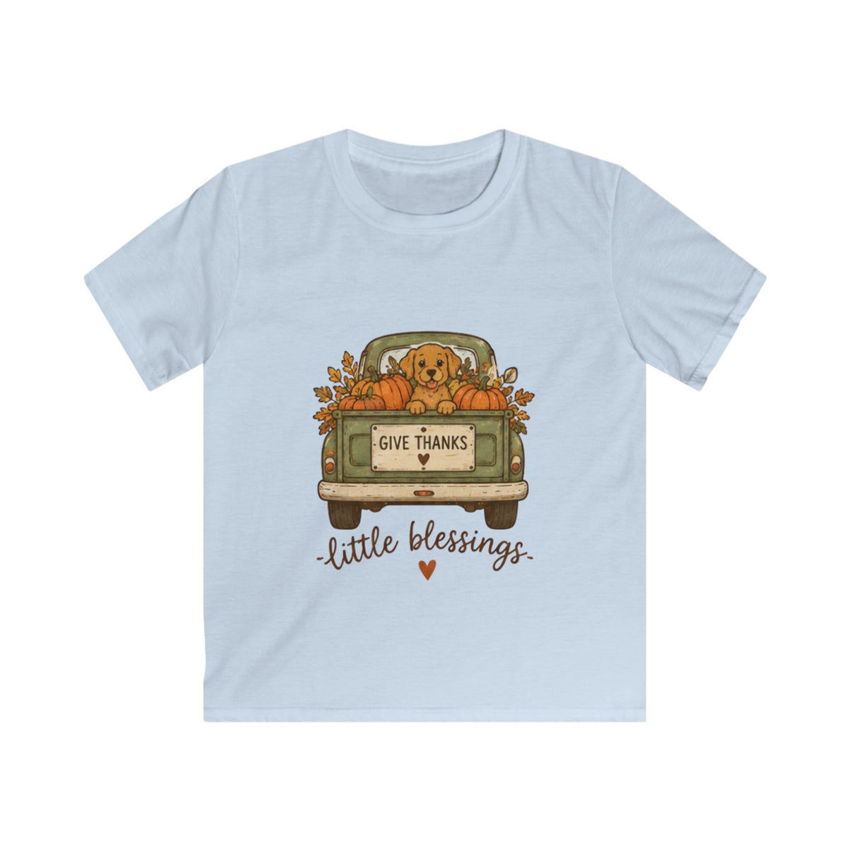 KIDS Give Thanks Little Blessings Thanksgiving T-Shirt