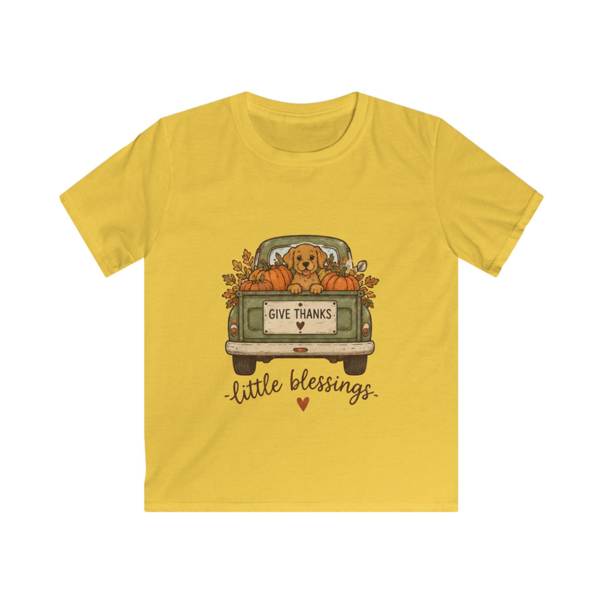 KIDS Give Thanks Little Blessings Thanksgiving T-Shirt