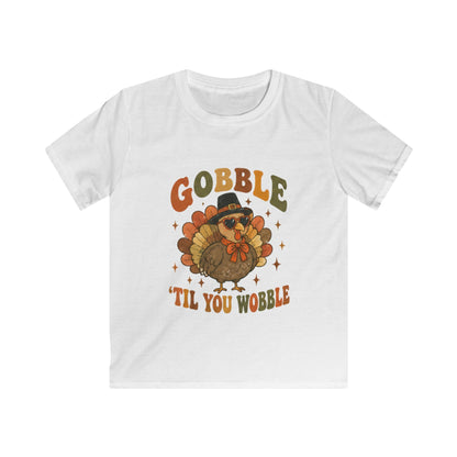 KIDS Gobble ’Til You Wobble Thanksgiving Turkey Tee