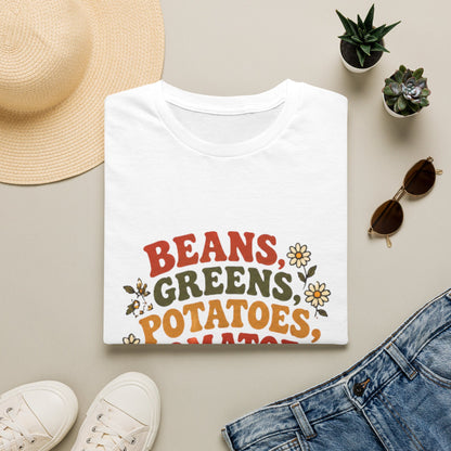 Beans Greens Potatoes Tomatoes Garden T-Shirt