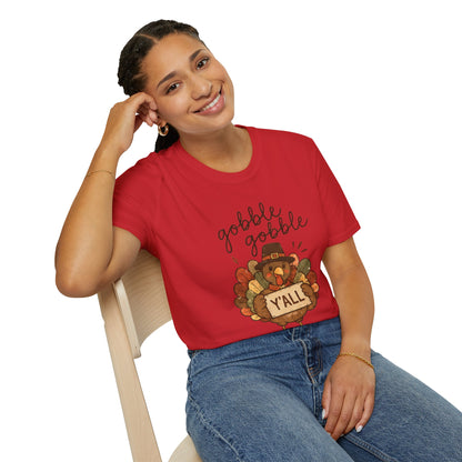 Gobble Gobble Y’all Thanksgiving Turkey T-Shirt