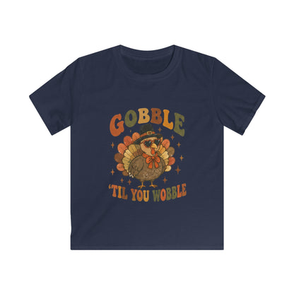 KIDS Gobble ’Til You Wobble Thanksgiving Turkey Tee