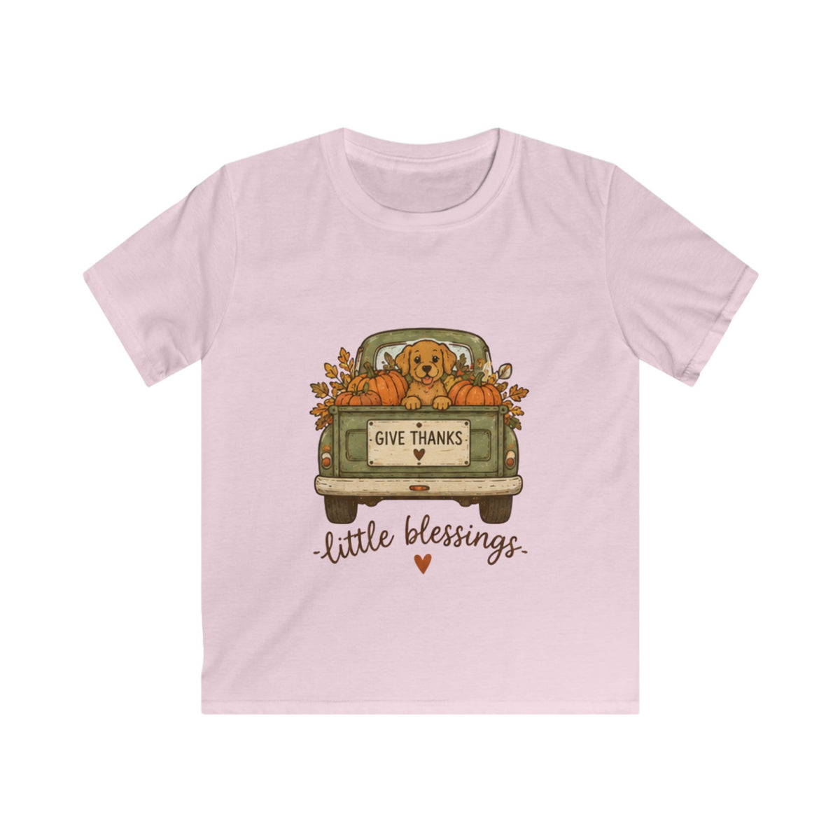 KIDS Give Thanks Little Blessings Thanksgiving T-Shirt