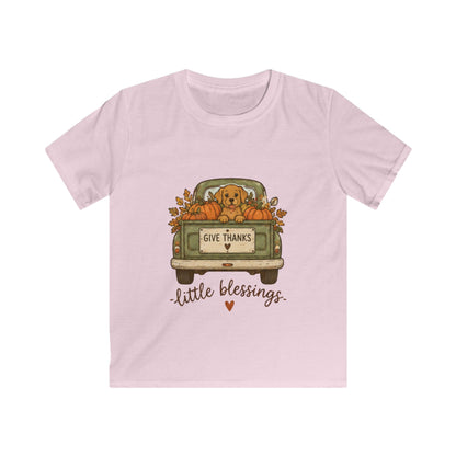 KIDS Give Thanks Little Blessings Thanksgiving T-Shirt