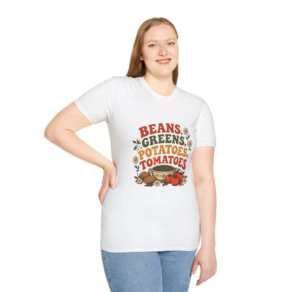 Beans Greens Potatoes Tomatoes Garden T-Shirt