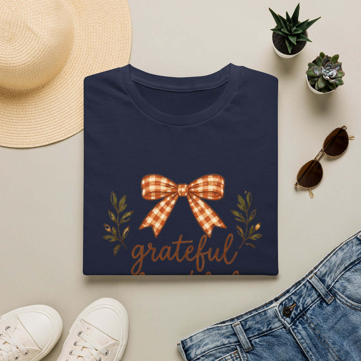 Grateful Thankful Blessed Thanksgiving T-Shirt