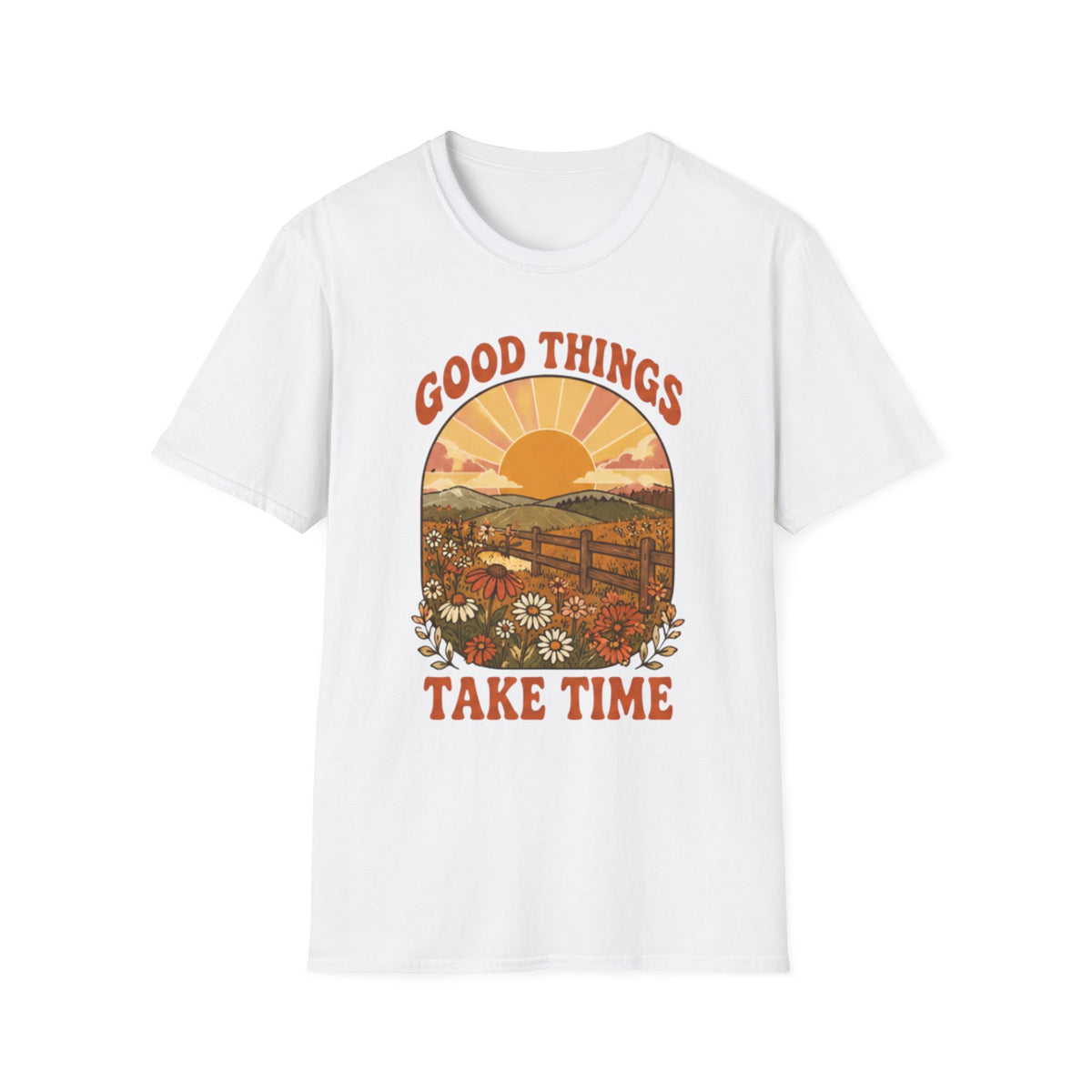 Retro Good Things Take Time T-Shirt