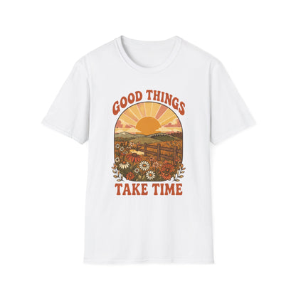 Retro Good Things Take Time T-Shirt