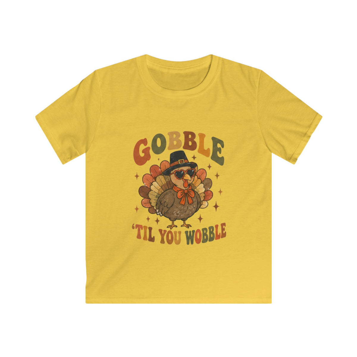 KIDS Gobble ’Til You Wobble Thanksgiving Turkey Tee