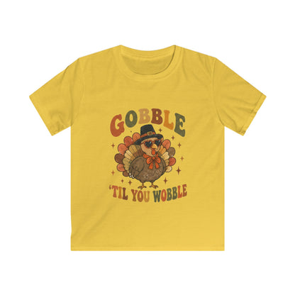 KIDS Gobble ’Til You Wobble Thanksgiving Turkey Tee