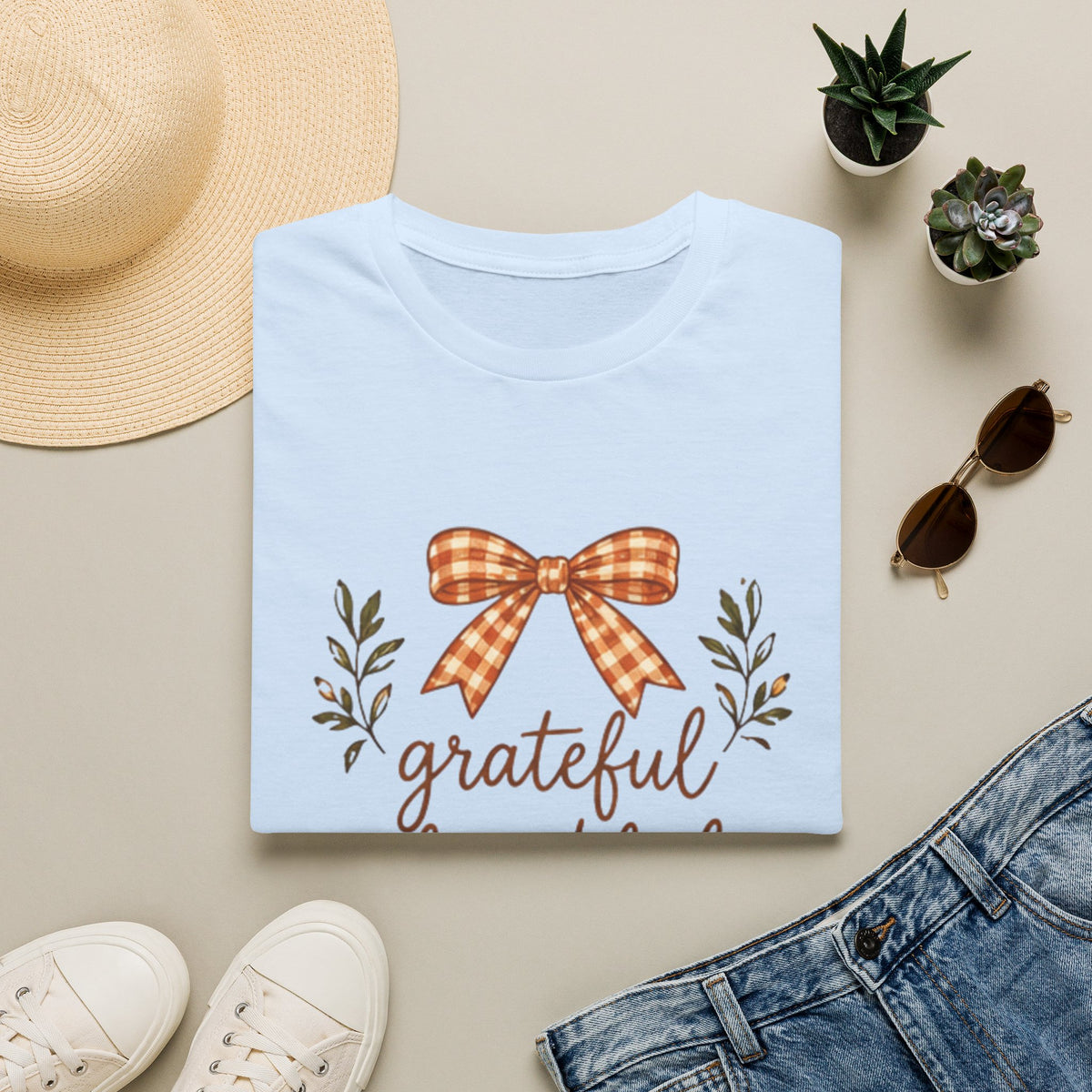 Grateful Thankful Blessed Thanksgiving T-Shirt
