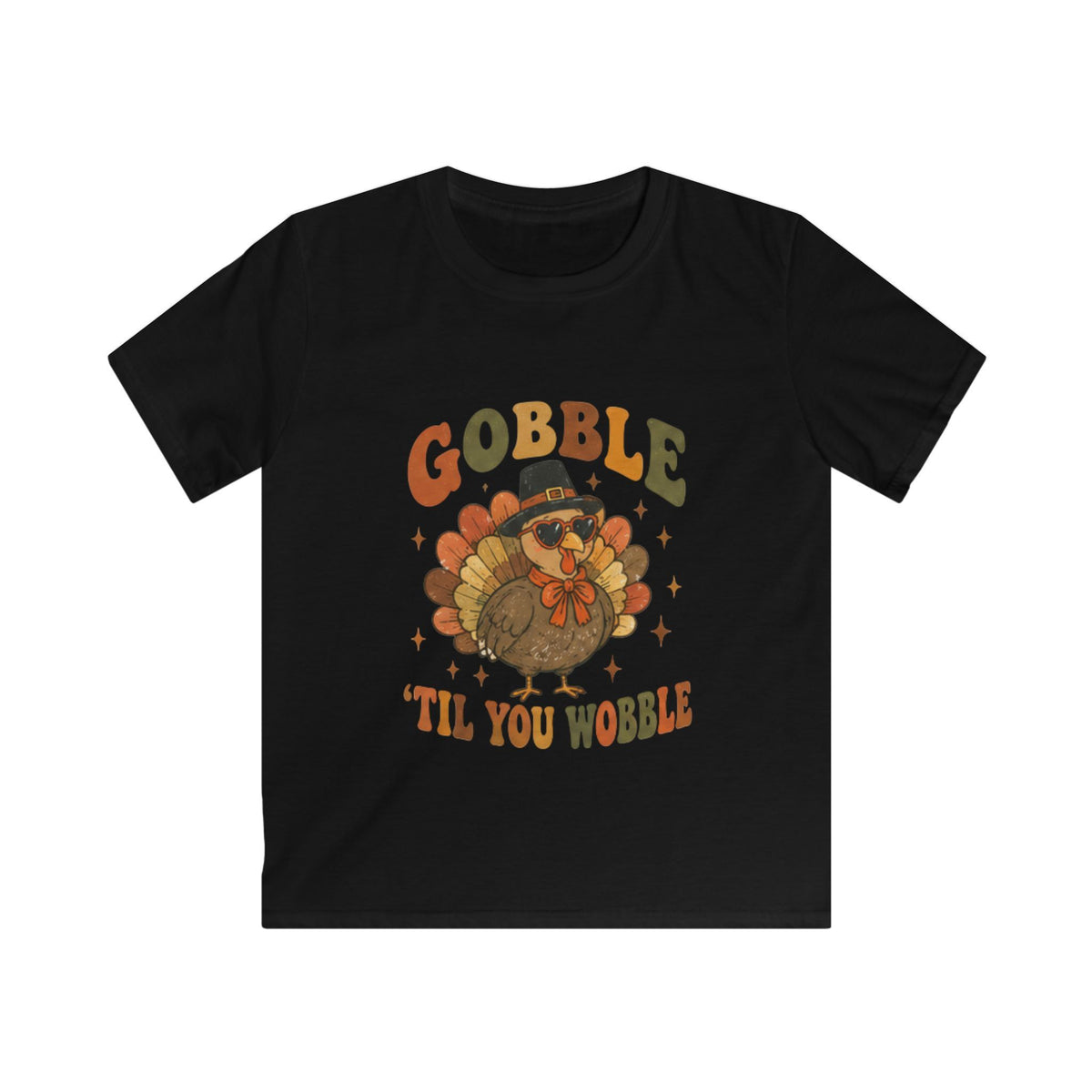 KIDS Gobble ’Til You Wobble Thanksgiving Turkey Tee