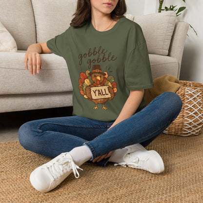 Gobble Gobble Y’all Thanksgiving Turkey T-Shirt