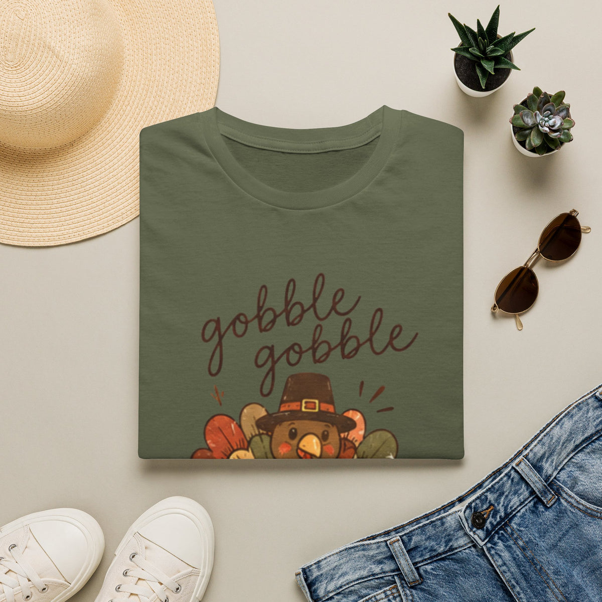 Gobble Gobble Y’all Thanksgiving Turkey T-Shirt