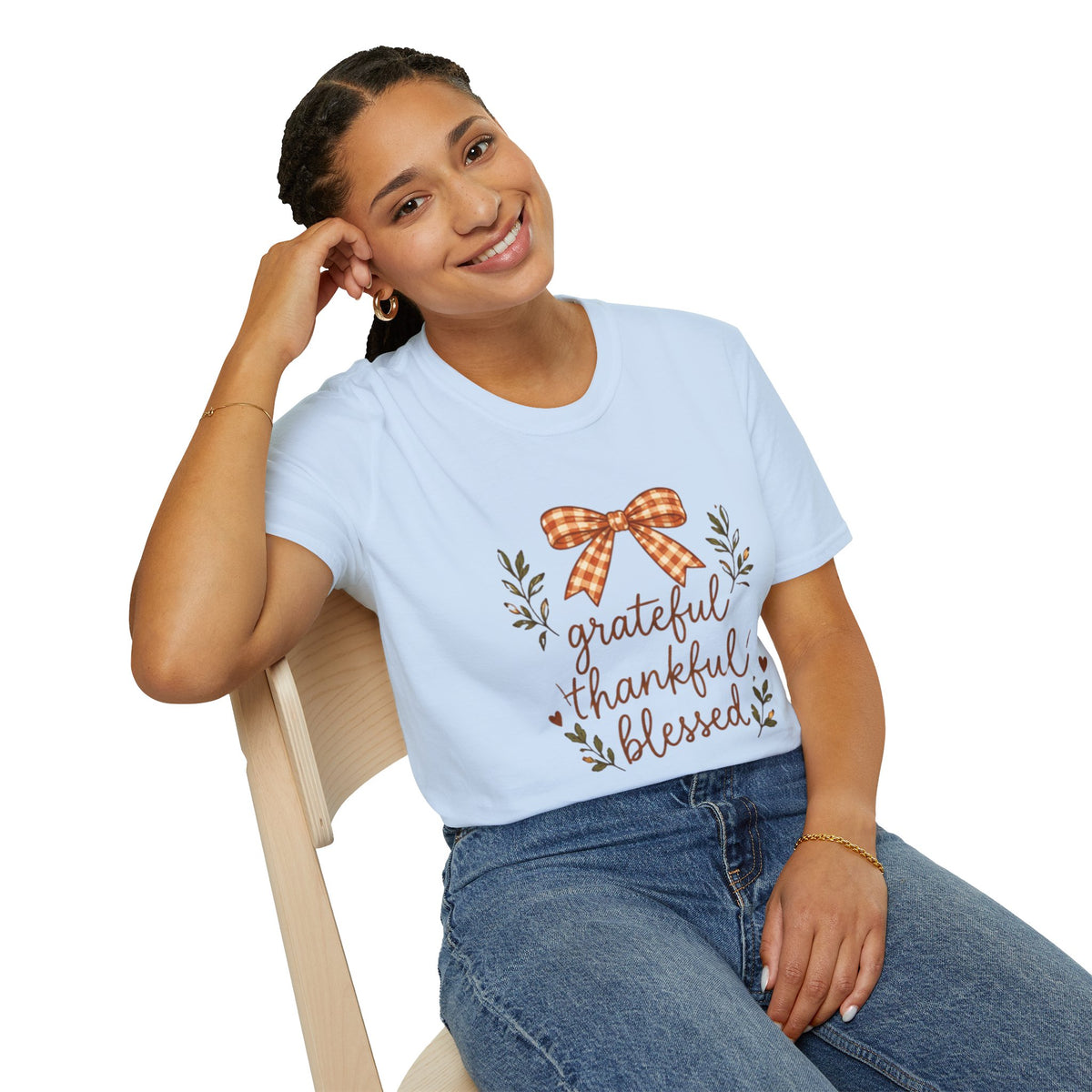 Grateful Thankful Blessed Thanksgiving T-Shirt