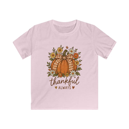 KIDS Thankful Always Pumpkin Tee – Thanksgiving Shirt